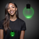 Green LED Round Medallion