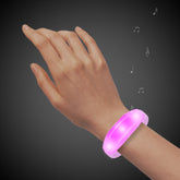 LED Sound-Activated Pink Stretchy Bracelet