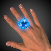 LED Blue Diamond Ring