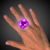 LED Purple Diamond Ring