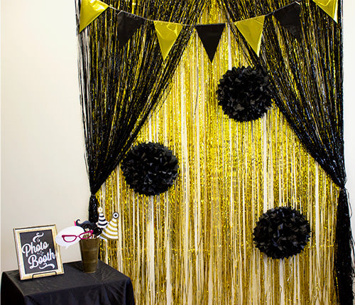 DIY Black & Gold Photo Booth