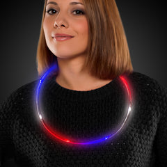 LED Patriotic Light Chaser Necklace