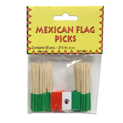 Mexican Flag Garnish Picks