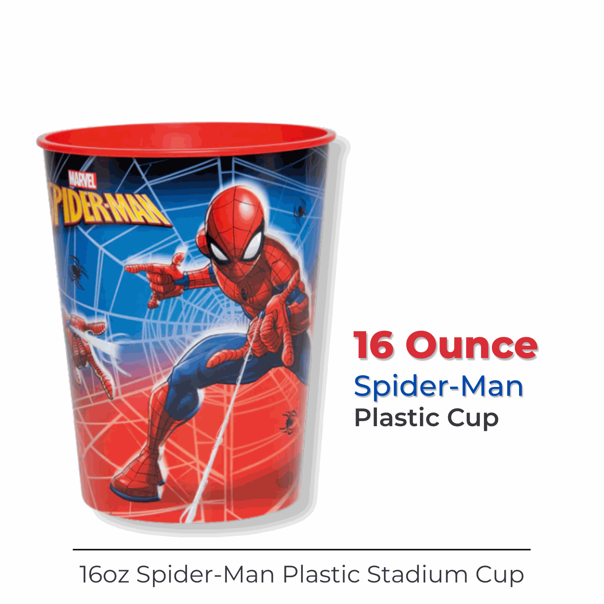 Spider-Man 16oz Plastic Stadium Cup – Windy City Novelties