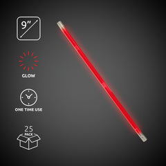 Red 9" Glow Straws