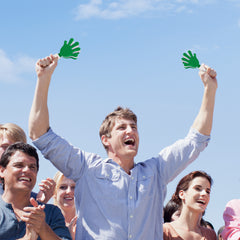 Green & White Hand Clappers