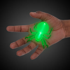 Halloween Glow Spider Necklaces Retail Hanging Display