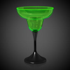 Neon Green LED 10 oz. Margarita Glass