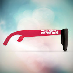 Custom Red Billboard Novelty Sunglasses