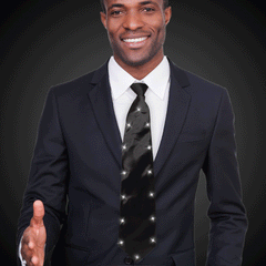 LED Black Necktie