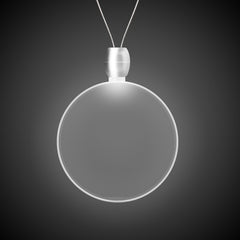 White LED Round Pendant Necklace