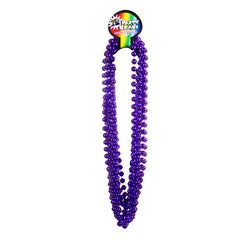Purple 33" 12mm Bead Necklaces
