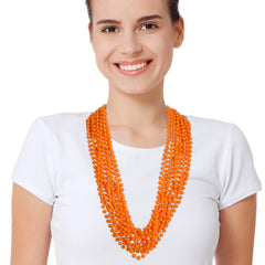 Orange 33" 7mm Bead Necklaces