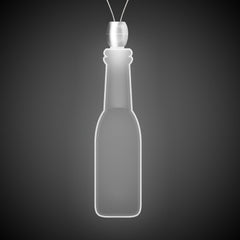 White LED Round Bottle Pendant Necklace