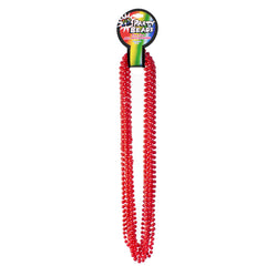 Red 33" 7mm Bead Necklaces