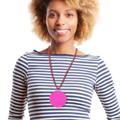 Pink Plastic 2 1/2" Medallion