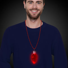 LED Jumbo Christmas Bulb Necklace