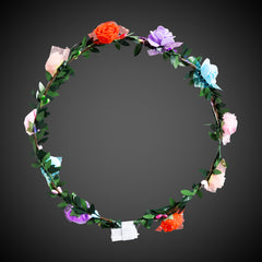 LED Multi-Color Roses Halo Headband