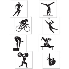 Summer Sports Silhouettes