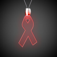 Red LED Ribbon Pendant Necklaces