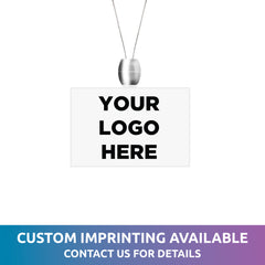 White LED Rectangle Pendant Necklaces