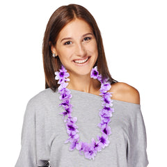 Purple Silk Flower 36" Leis