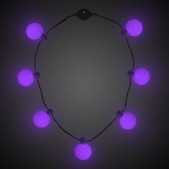 LED Purple Ball Necklace