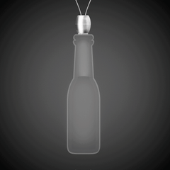Green LED Round Bottle Pendant Necklace