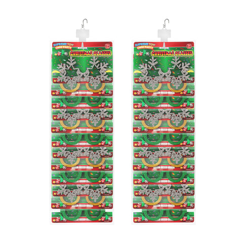 Christmas Glitter Glasses Retail Display