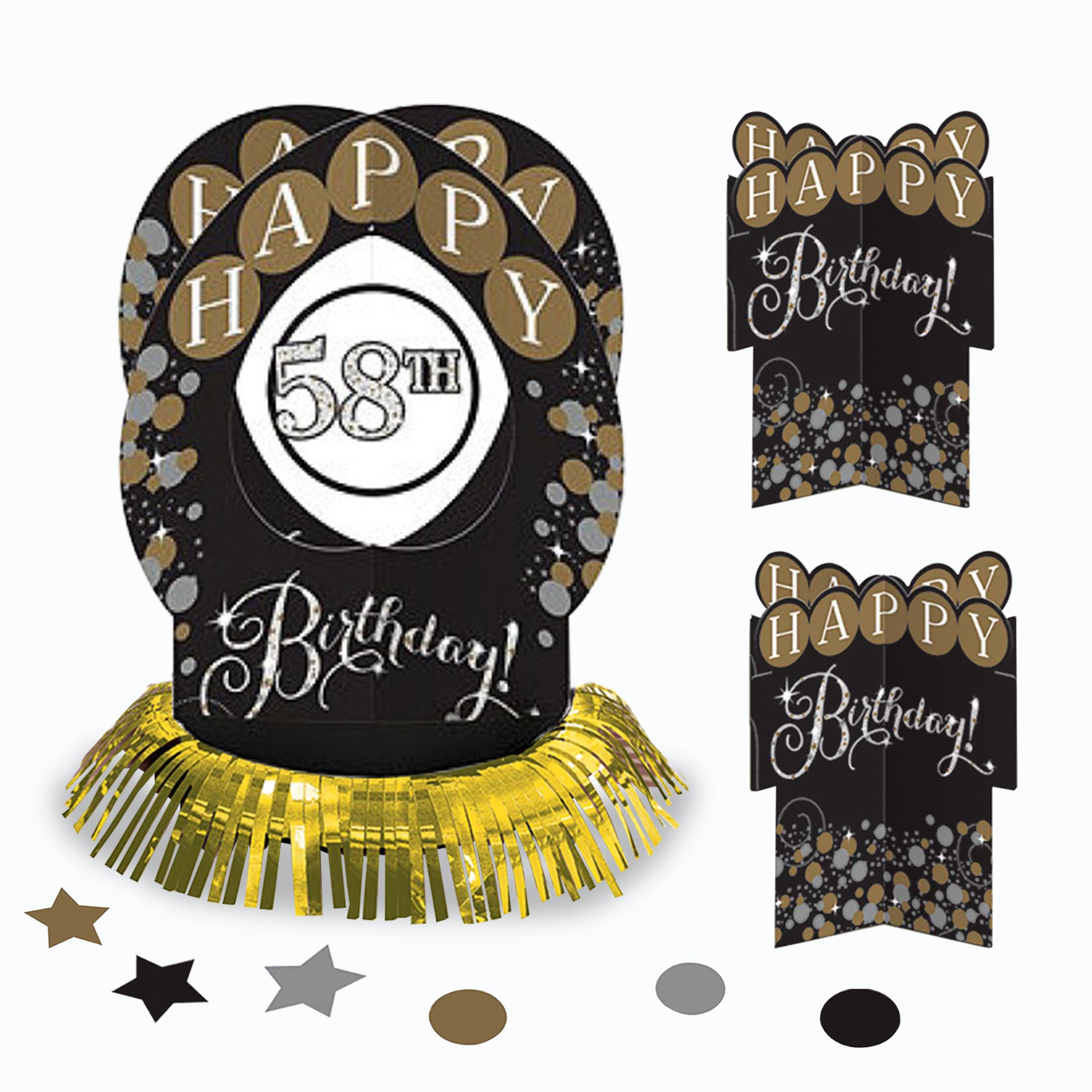 Gold Glitter Number 3 Centerpiece Sticks – Pack Of 10, Birthday Or Anniversary Party Table Toppers - View #9