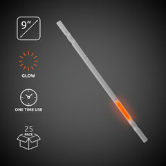 Orange 9" Glow Motion Straw