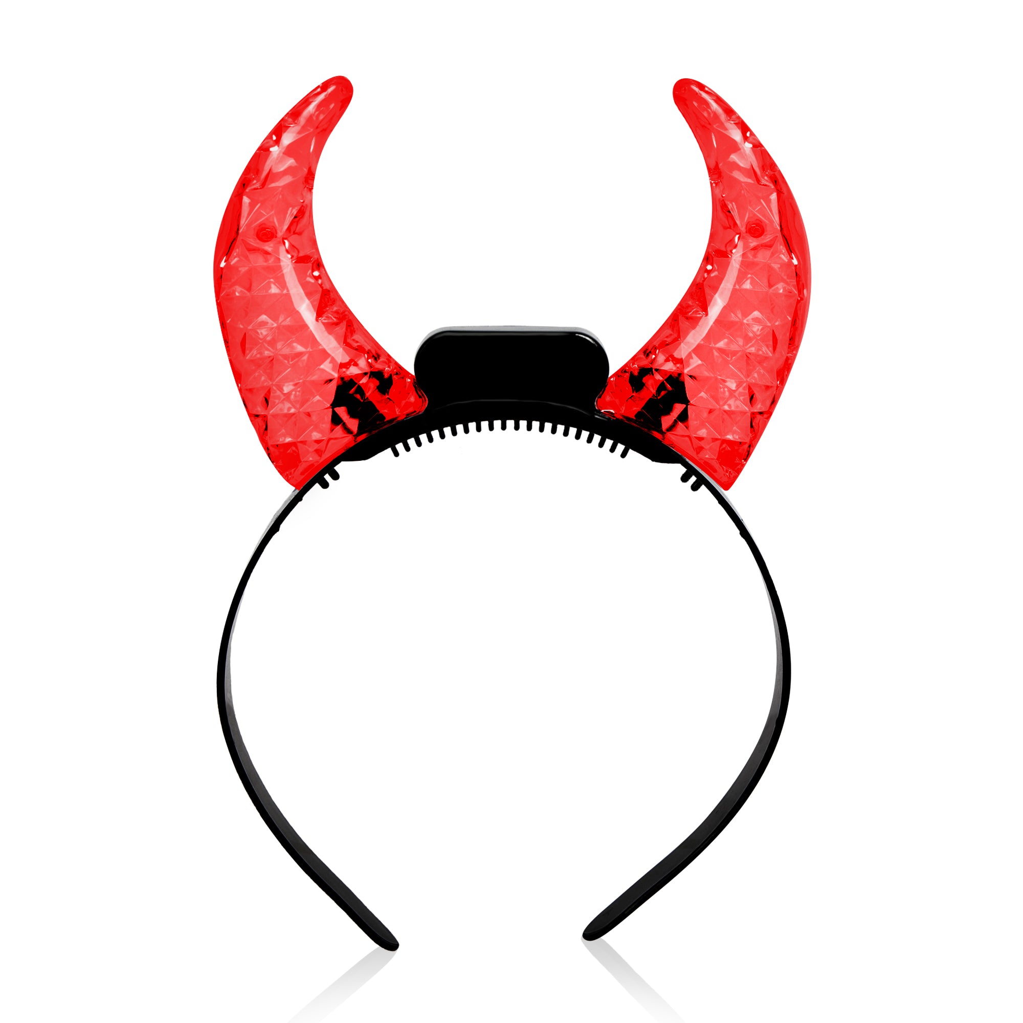 LED Red Crystal Devil Horns Headband – Windy City Novelties