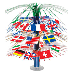 International Flag 18" Cascade Centerpiece