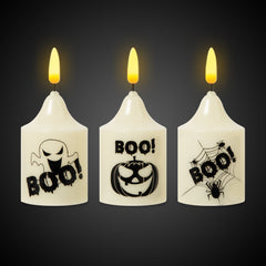 LED Halloween Boo Candles Retail Counter Display