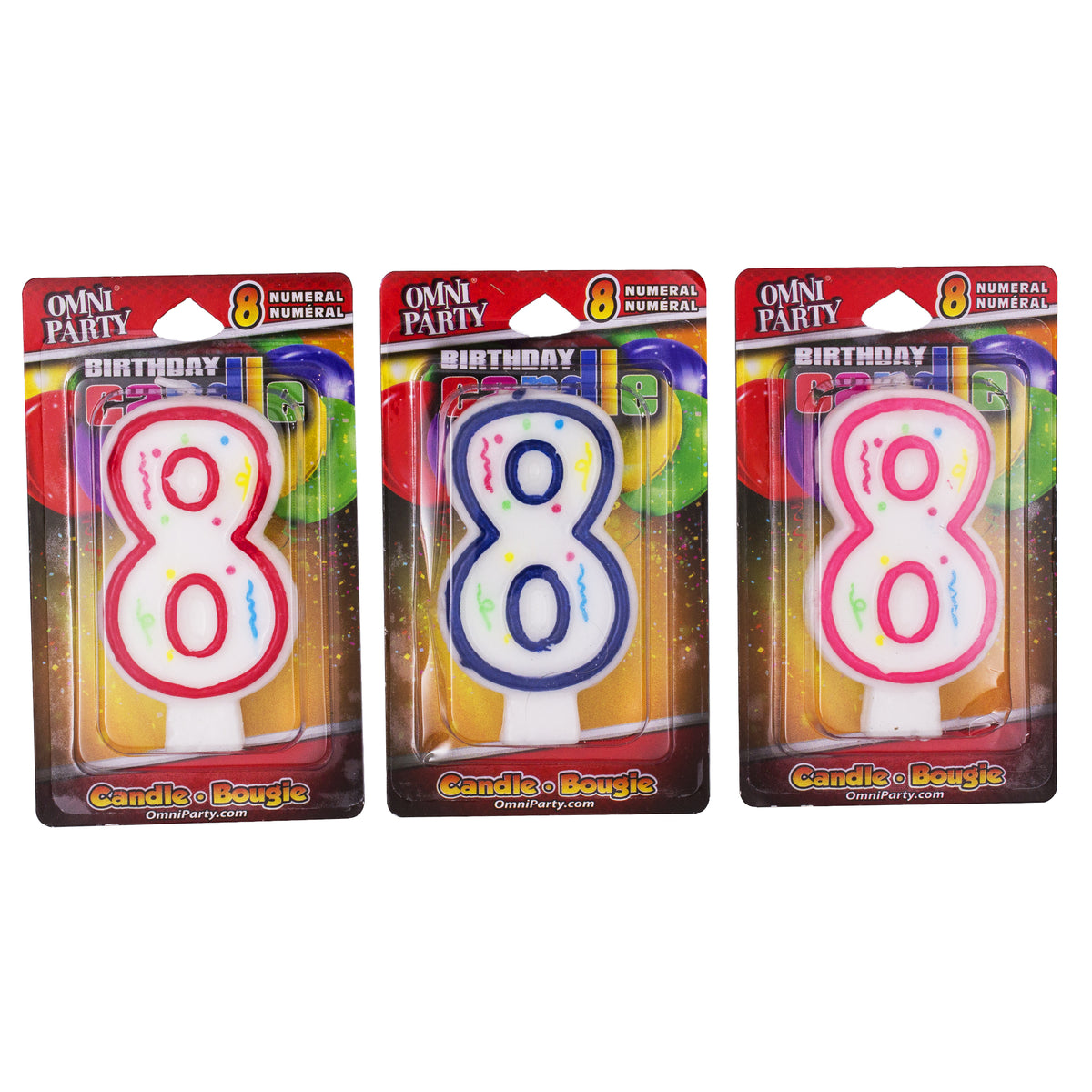 Number '8' Candles