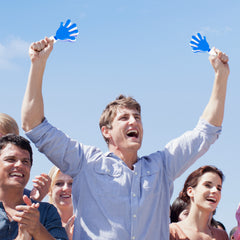 Blue & White Hand Clappers