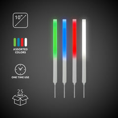 Assorted 10" Glow Sticks With Spikes