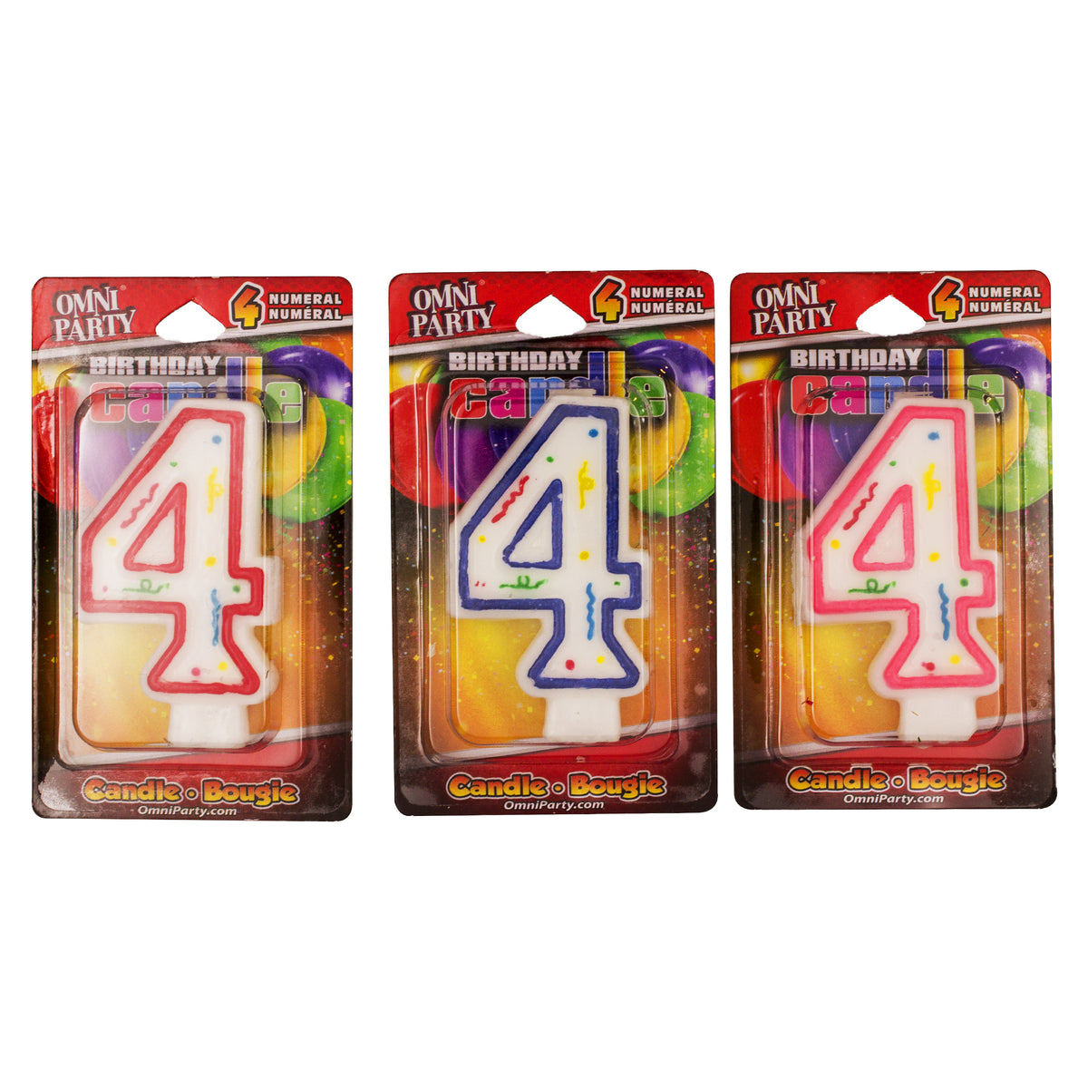 Number '4' Candles