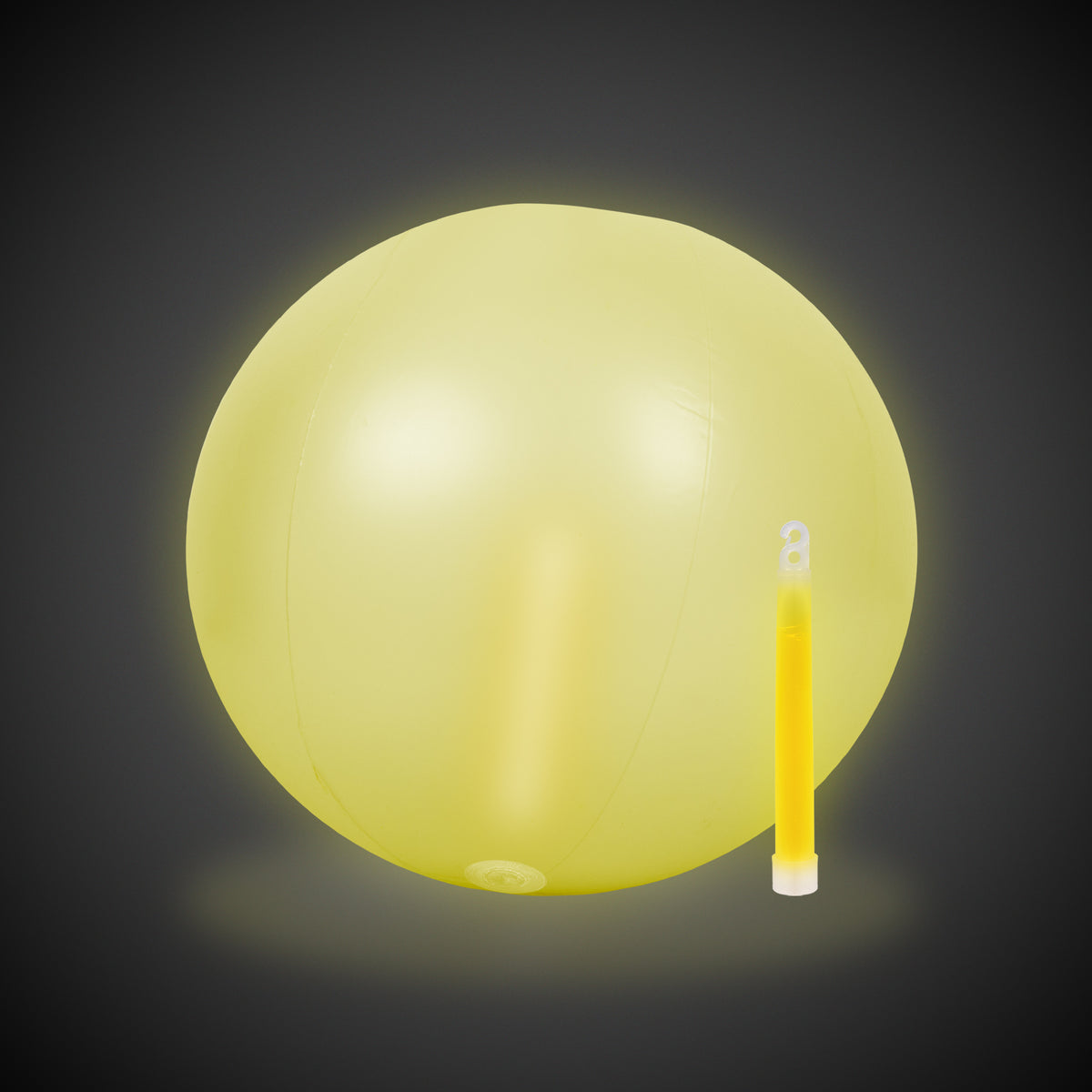 Glow in the Dark 12" Yellow Beach Ball