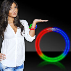 Blue, Green & Red 9" Glow Bracelets