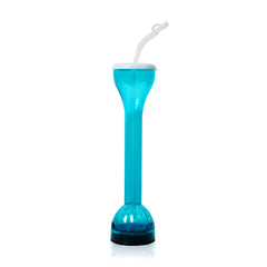 LED Blue Flashing 17 oz. Yard Glass