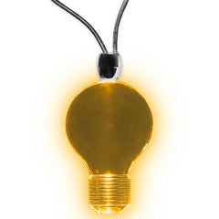Amber LED Light Bulb Pendant Necklaces