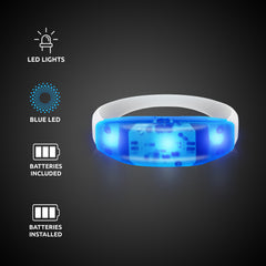 LED Sound-Activated Blue Stretchy Bracelet