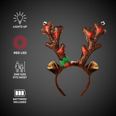 LED Reindeer Antlers Headbands Retail Display