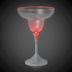 LED 10 oz Margarita Glass White Stem
