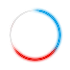 Patriotic Red, White and Blue 22" Glow Necklaces