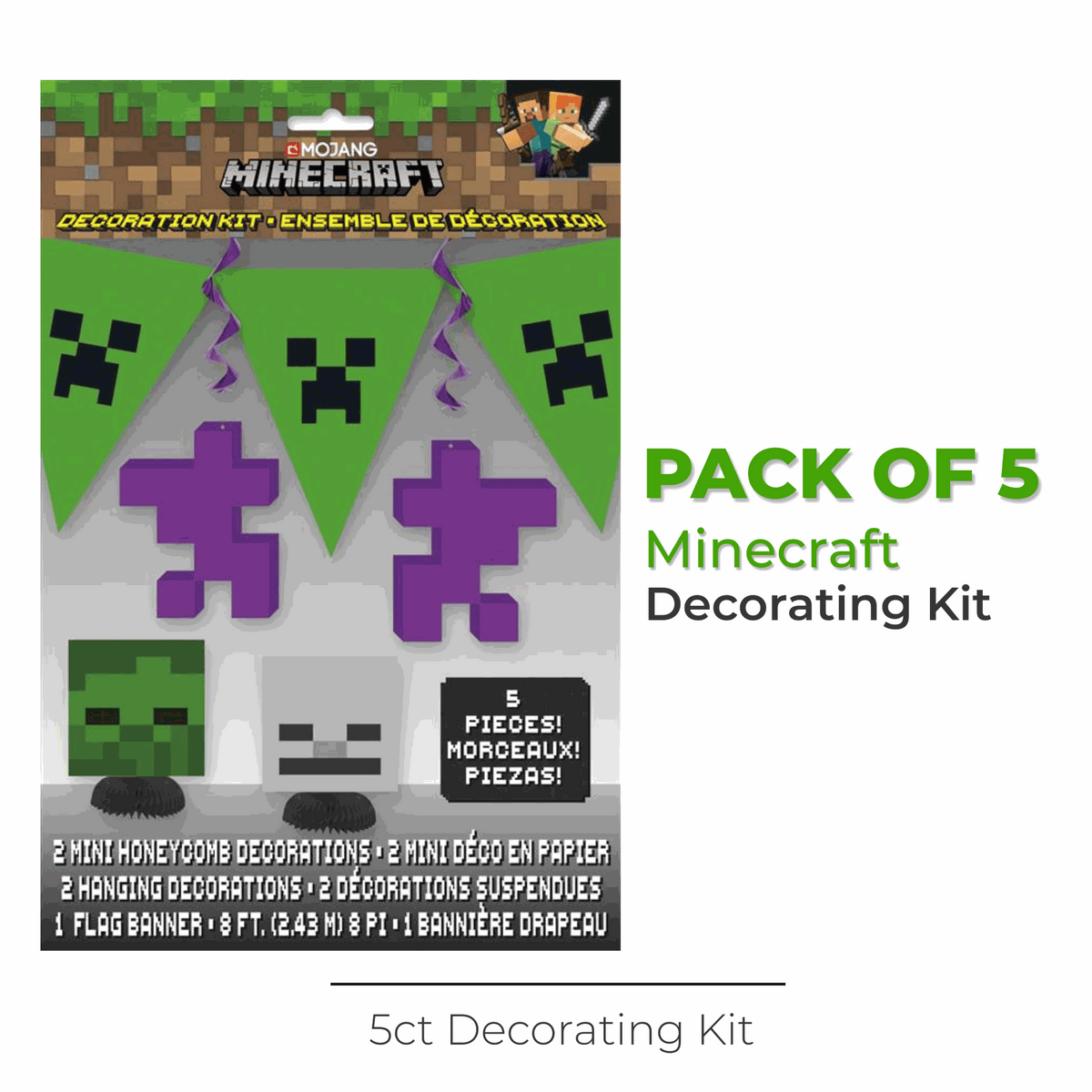 Minecraft Decorating Kit, 5pc