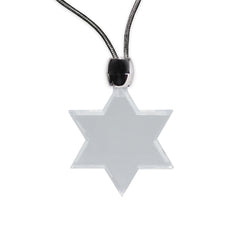 Red LED Star of David Pendant Necklace
