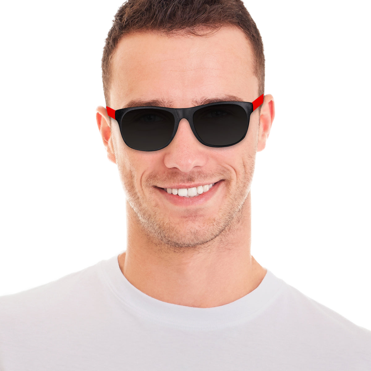 Neon Red Retro Sunglasses