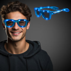 Blue LED Retro Sunglasses